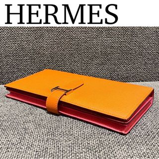 エルメス(Hermes)のHERMES エルメス　べアンスフレ　長財布　バイカラー　シルバー金具　C刻印(財布)