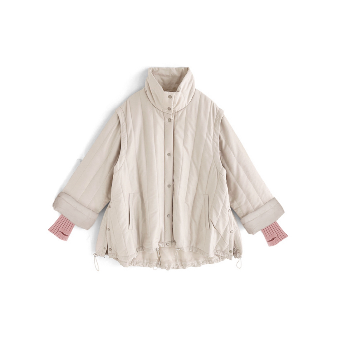 GRL(グレイル)のマルチWayアームウォーマー付き中綿キルティングコート レディースのジャケット/アウター(ダウンコート)の商品写真