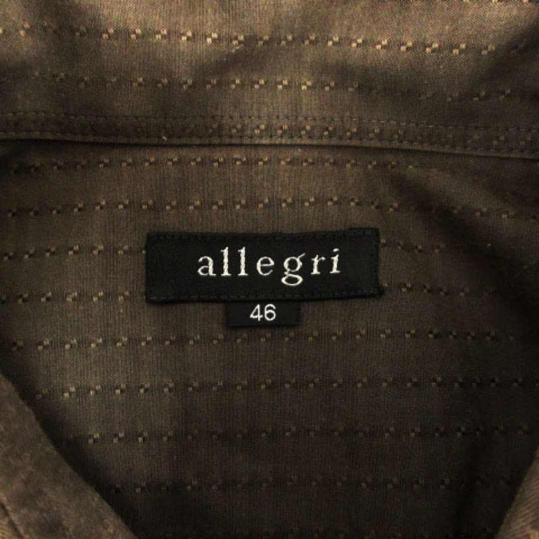 allegri(アレグリ)のアレグリ allegri シャツ 半袖 コットン ストライプ 茶系 46 メンズのトップス(シャツ)の商品写真