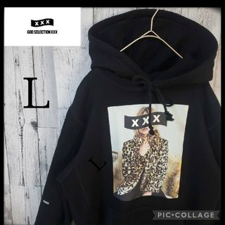 ゴッドセレクショントリプルエックス(GOD SELECTION XXX)の【即完売モデル】ゴッドセレクション☆ケイトモス　プリント　パーカー　Lサイズ(パーカー)