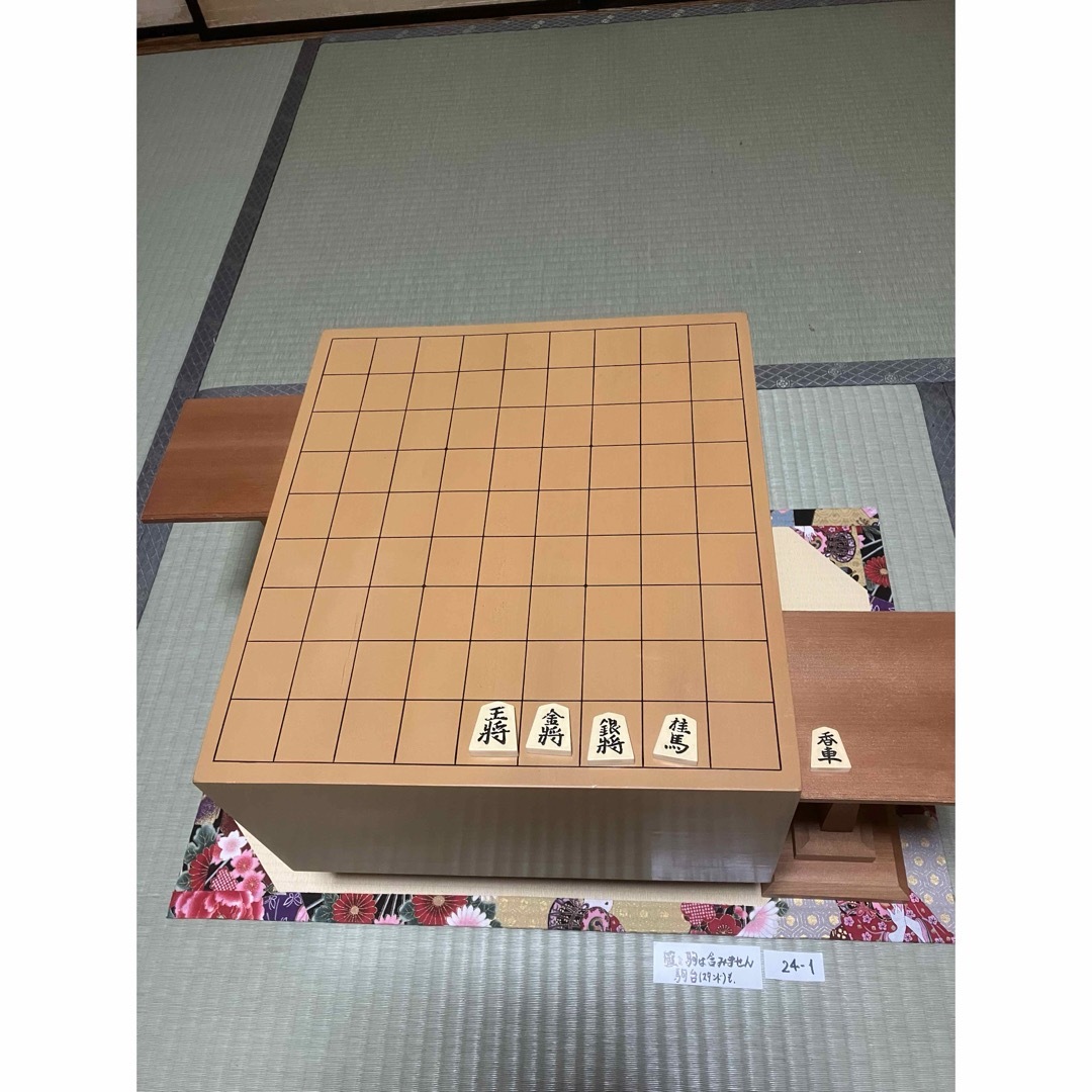 浮世絵柄のライトイエロー畳:対局場面用大版将棋盤マット:  24-1 エンタメ/ホビーのテーブルゲーム/ホビー(囲碁/将棋)の商品写真