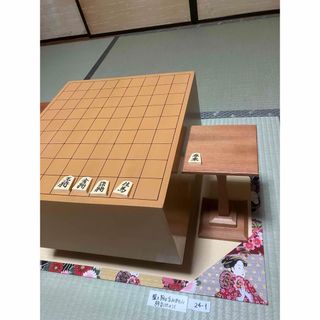 浮世絵柄のライトイエロー畳:対局場面用大版将棋盤マット:  24-1(囲碁/将棋)