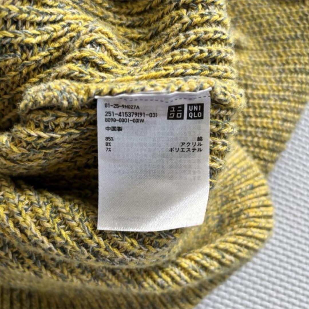 UNIQLO(ユニクロ)のUNIQLO カラーミックスドルマンスリーブセーター（長袖）L⭐︎イエロー レディースのトップス(ニット/セーター)の商品写真