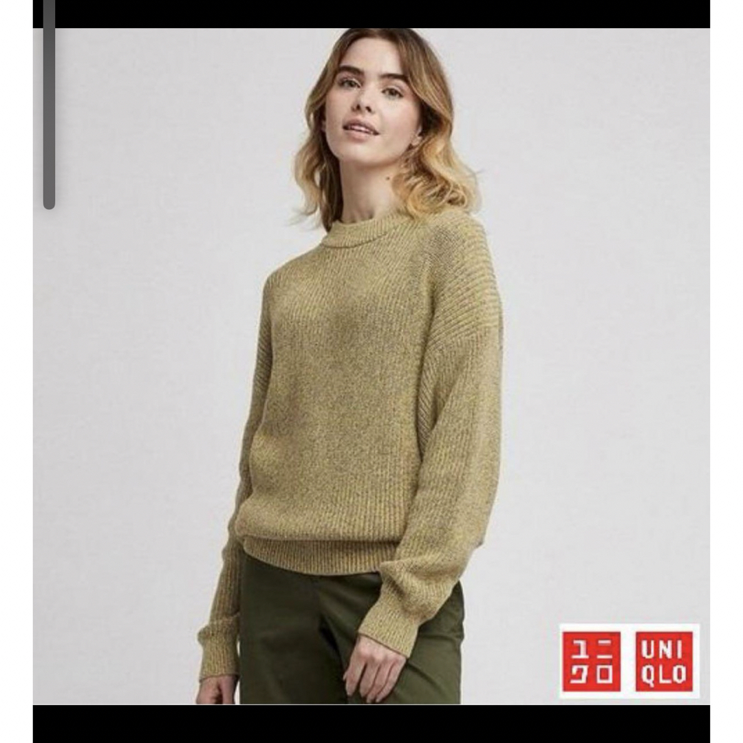 UNIQLO(ユニクロ)のUNIQLO カラーミックスドルマンスリーブセーター（長袖）L⭐︎イエロー レディースのトップス(ニット/セーター)の商品写真