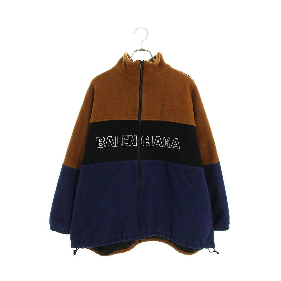 Balenciaga(バレンシアガ)のバレンシアガ  18AW  534315 TBU14 ロゴ刺繍ウールジップアップブルゾン メンズ 46 メンズのジャケット/アウター(ブルゾン)の商品写真