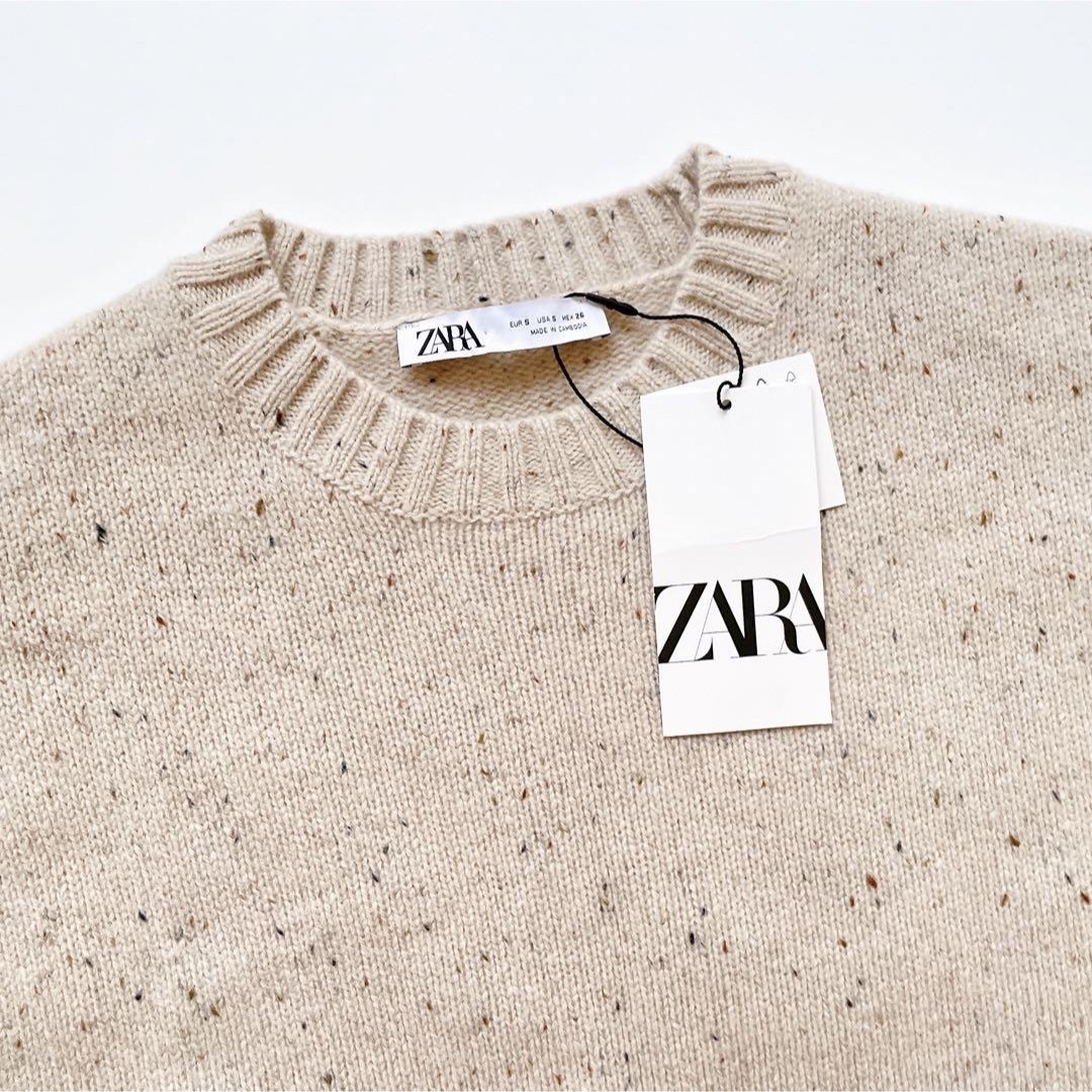 ZARA - 【新品】ZARA ワイドスリーブ ウールニットセーターの ZARA - 【新品】ZARA ワイドスリーブ ウールニットセーターの
