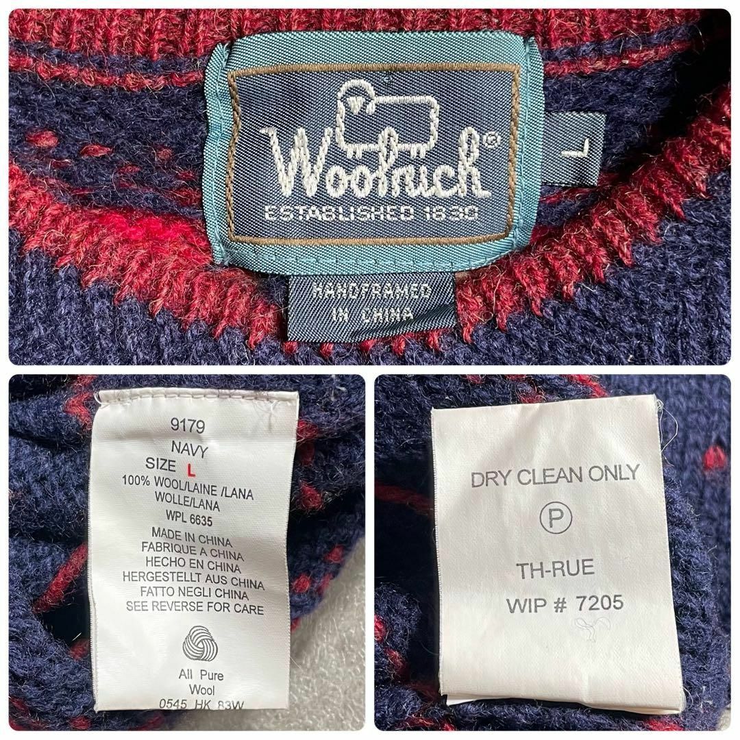 WOOLRICH(ウールリッチ)の90sヴィンテージ Woolrich ネイティブ柄 ハンドニットセーター 手編み メンズのトップス(ニット/セーター)の商品写真