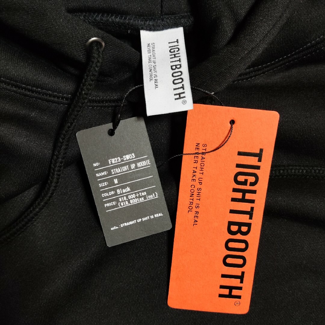 TIGHTBOOTH STRAIGHT UP HOODIE タイトブース 黒M メンズのトップス(パーカー)の商品写真