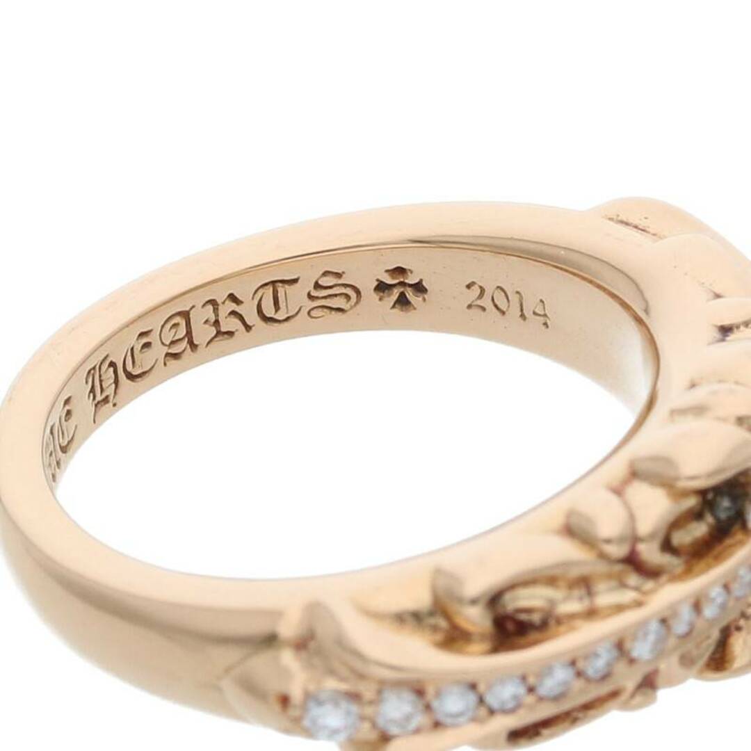 Chrome Hearts(クロムハーツ)のクロムハーツ  22K BABYCLSC P/D/ベイビークラシックフローラルクロス PAVEダイヤ/ゴールドリング メンズ 2号 メンズのアクセサリー(リング(指輪))の商品写真