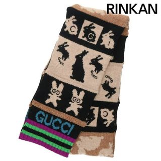 グッチ(Gucci)のグッチ  729219 3GE38 バニー ジャガード マフラー メンズ(マフラー)