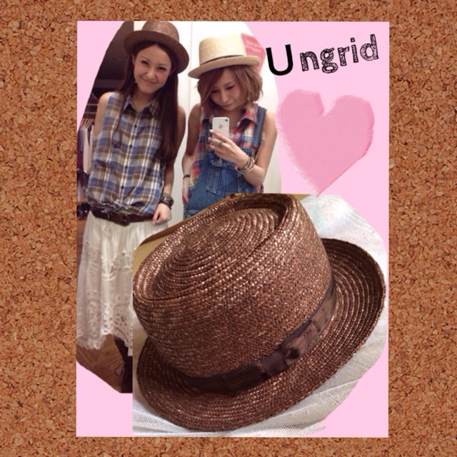 Ungrid(アングリッド)のリボンカンカン帽 レディースの帽子(ハット)の商品写真