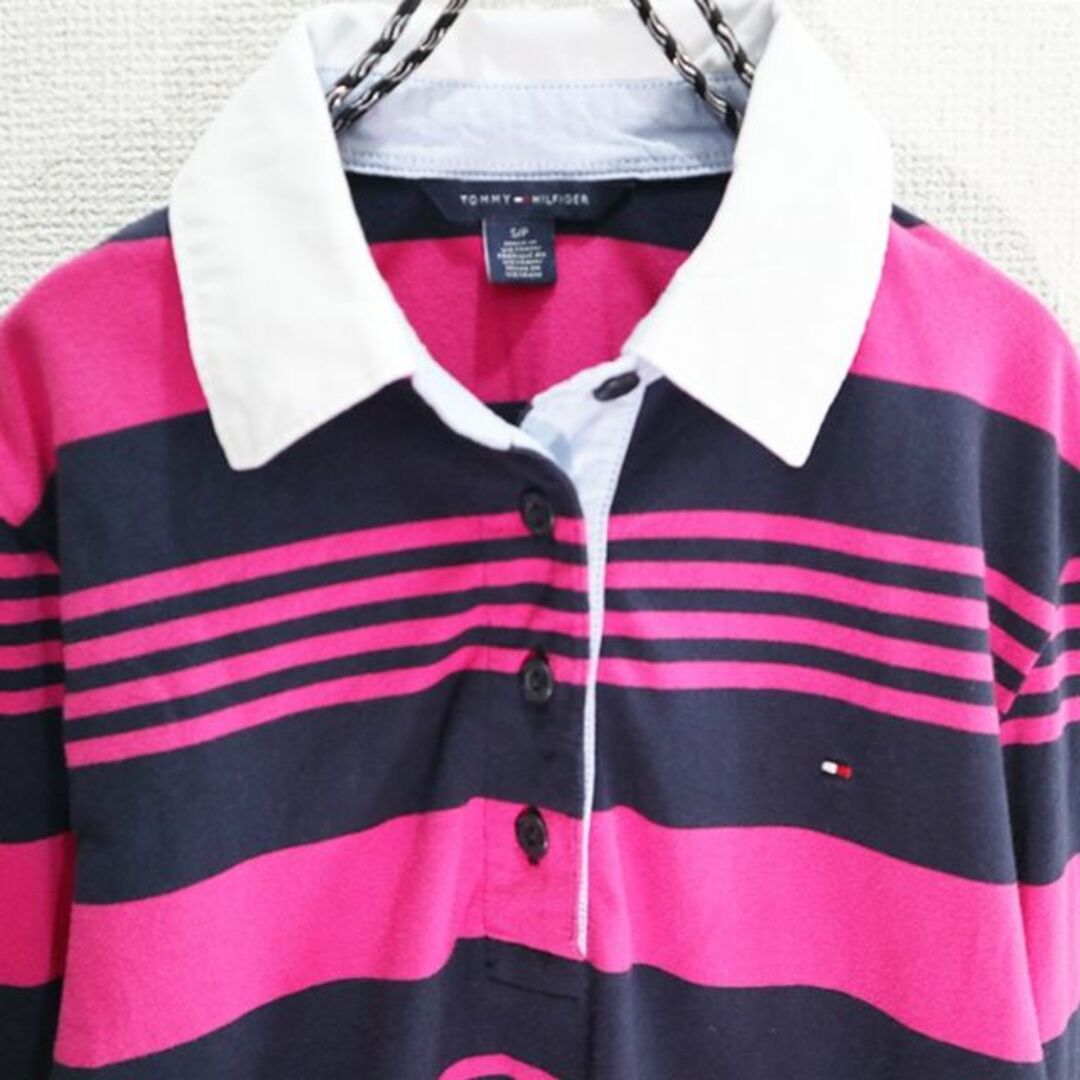 TOMMY HILFIGER(トミーヒルフィガー)の TOMMY HILFIGER　鮮やかカラーのラガーシャツ レディースのトップス(カットソー(長袖/七分))の商品写真