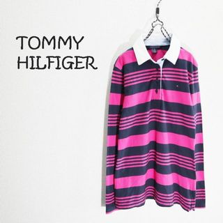 トミーヒルフィガー(TOMMY HILFIGER)の TOMMY HILFIGER　鮮やかカラーのラガーシャツ(カットソー(長袖/七分))