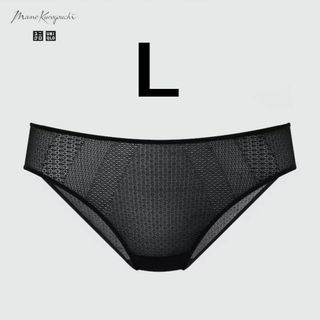 ユニクロ(UNIQLO)の１枚　メッシュショーツ L 黒 ブラック　ユニクロ　マメクロゴウチ レース(ショーツ)