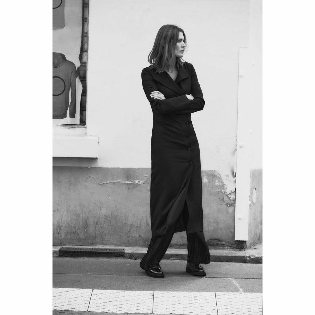 ZARA(ザラ)の21 ZARA ウールブレンド クロスオーバーワンピース XS レディースのワンピース(ロングワンピース/マキシワンピース)の商品写真