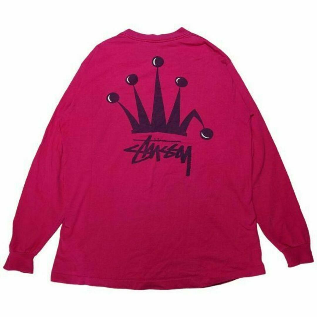 STUSSY(ステューシー)のUSA製　80s STUSSY　ビッグプリント　ロンT　古着　ステューシー メンズのトップス(Tシャツ/カットソー(七分/長袖))の商品写真