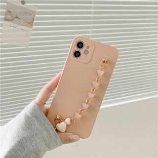 iPhone 13 pro ハートチャーム付き スマホケース 送料無料 新品(iPhoneケース)