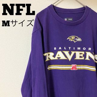 NFL チームアパレル 長袖 ロンＴ シャツ フットボール パープル USA古着(Tシャツ/カットソー(七分/長袖))