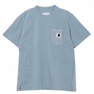 サカイ(sacai)のsacai Carhartt WIP Tシャツ ライトブルー サイズ2 《新品》(Tシャツ/カットソー(半袖/袖なし))