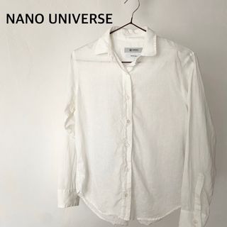 ナノユニバース(nano・universe)のNANO UNIVERSE ナノユニバース　ホワイト　シャツ　トップス　麻(シャツ/ブラウス(長袖/七分))