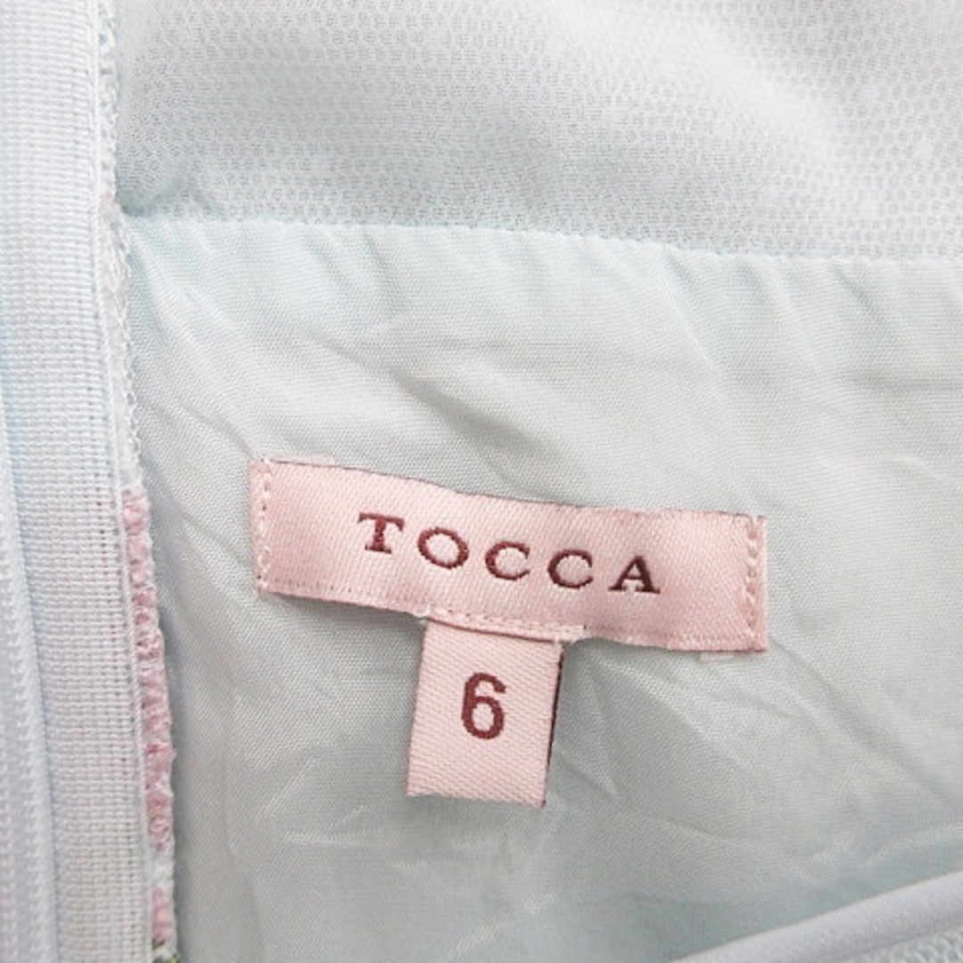 TOCCA(トッカ)のトッカ ワンピース ロング 半袖 ボートネック チュール 刺繍 花柄 青 6 レディースのワンピース(ロングワンピース/マキシワンピース)の商品写真