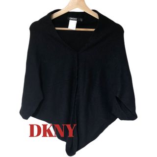 ダナキャランニューヨーク(DKNY)の【DKNY】美品　ボタン付ボレロカーディガン　Sサイズ　ブラック(カーディガン)