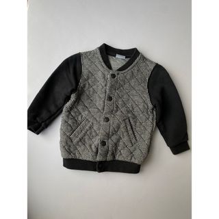 プチバトー(PETIT BATEAU)のプチバトー　アウター　ブルゾン　80 グレー　ブラック　黒(ジャケット/コート)