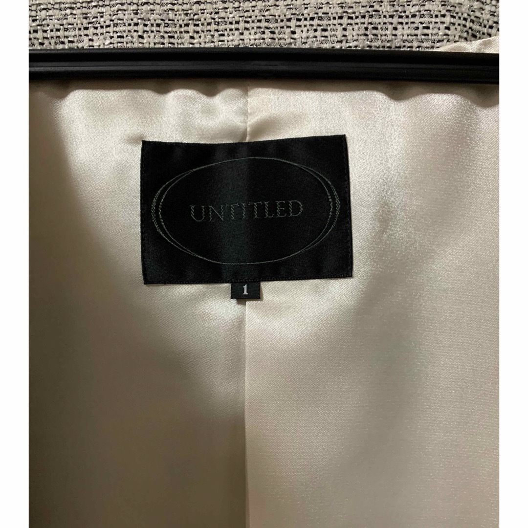 UNTITLED(アンタイトル)のUNTITLED  ツイードジャケットS レディースのジャケット/アウター(ノーカラージャケット)の商品写真