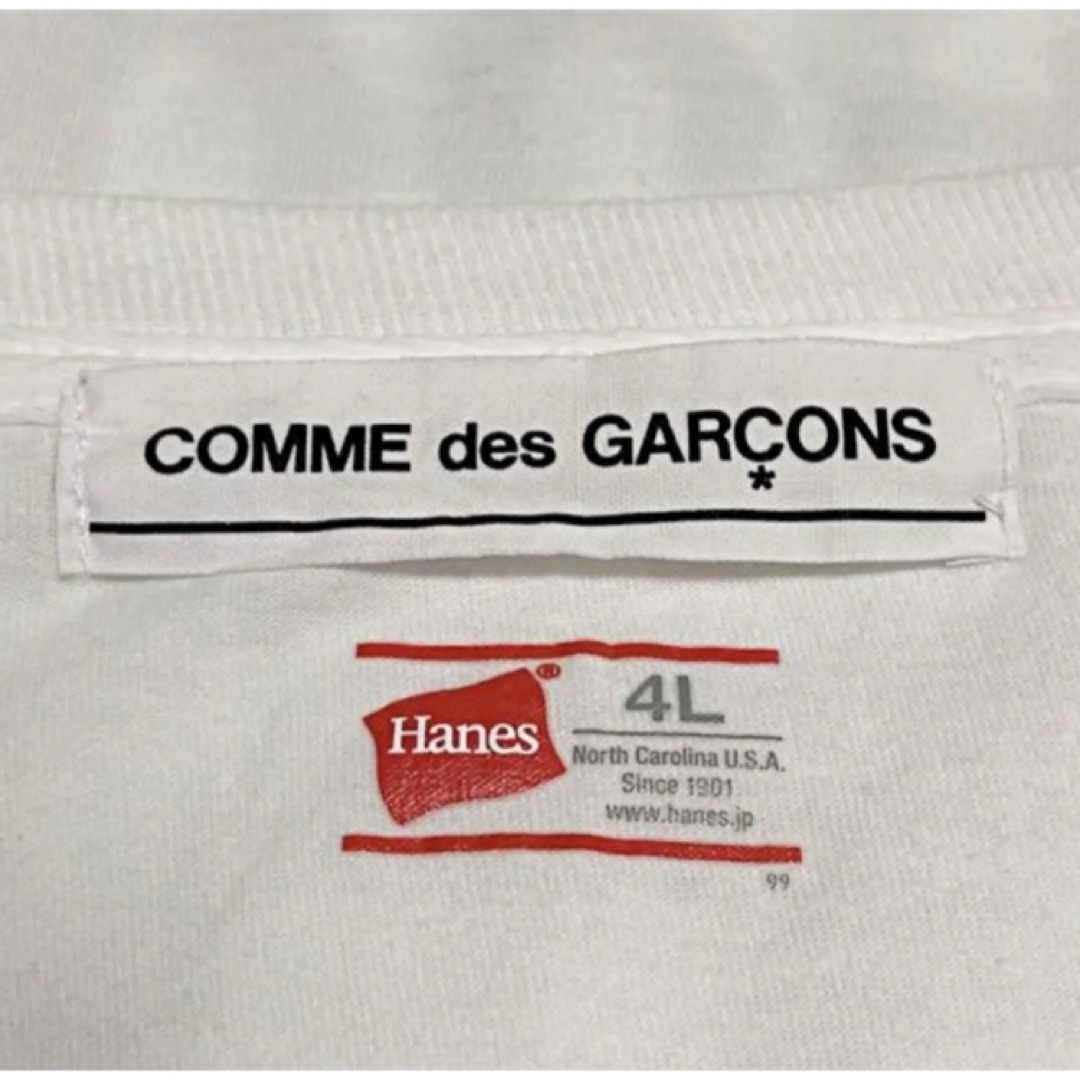 COMME des GARCONS(コムデギャルソン)の【希少】COMME des GARCONS×Hanes　コラボTシャツ　完売品 メンズのトップス(Tシャツ/カットソー(半袖/袖なし))の商品写真