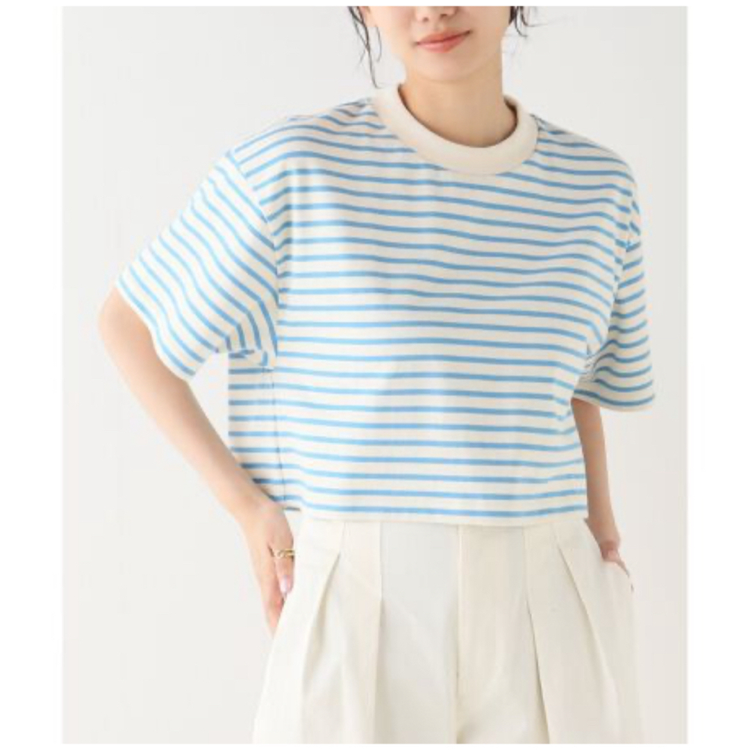 Spick & Span(スピックアンドスパン)の新品 Spick & Span コットンボーダーTシャツ レディースのトップス(Tシャツ(半袖/袖なし))の商品写真