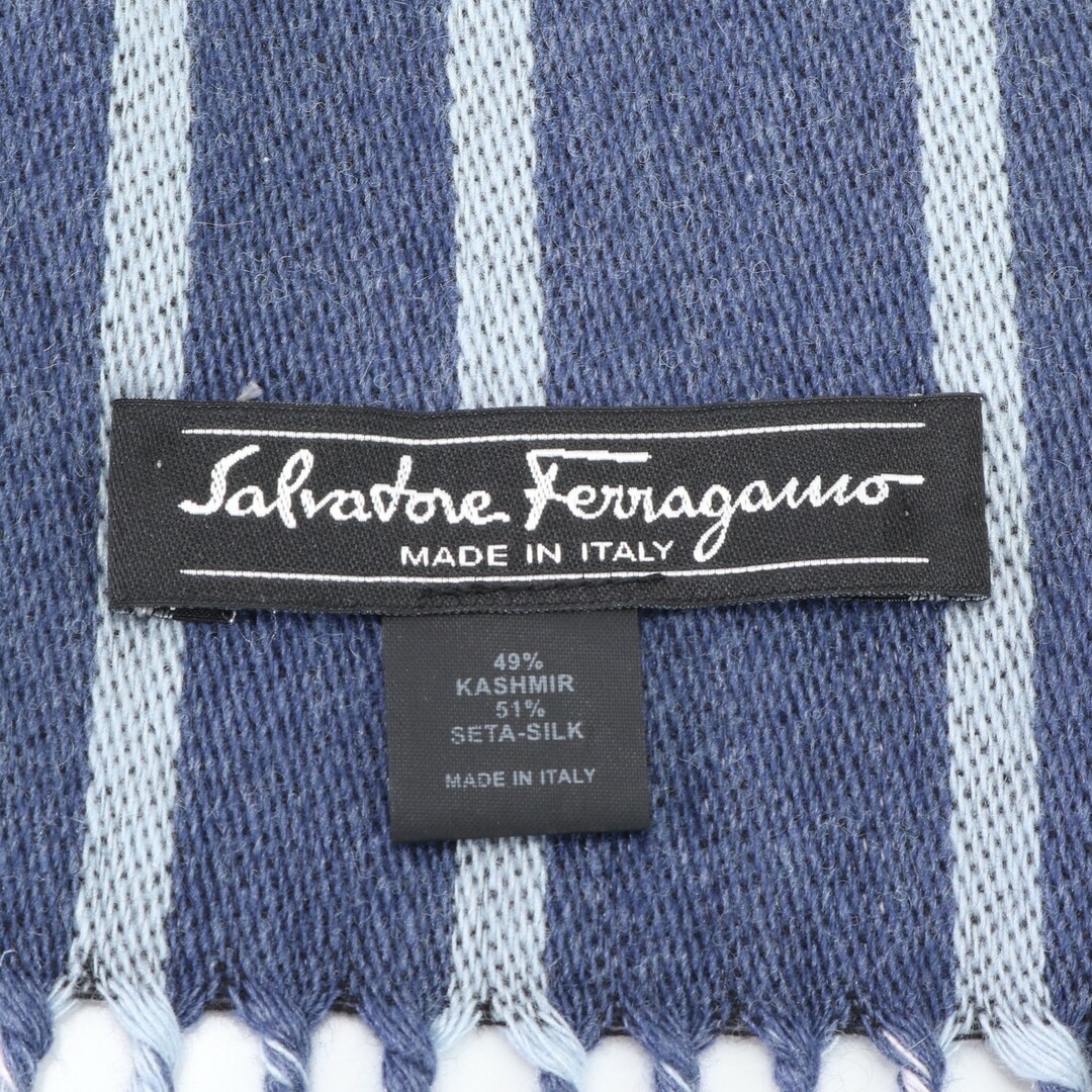 Salvatore Ferragamo(サルヴァトーレフェラガモ)の極美品 サルヴァトーレフェラガモ マフラー ブランド 高級 人気 定番 流行 おしゃれ 紳士 かっこいい 30代 40代 50代 HHY Q3-7 レディースのファッション小物(マフラー/ショール)の商品写真