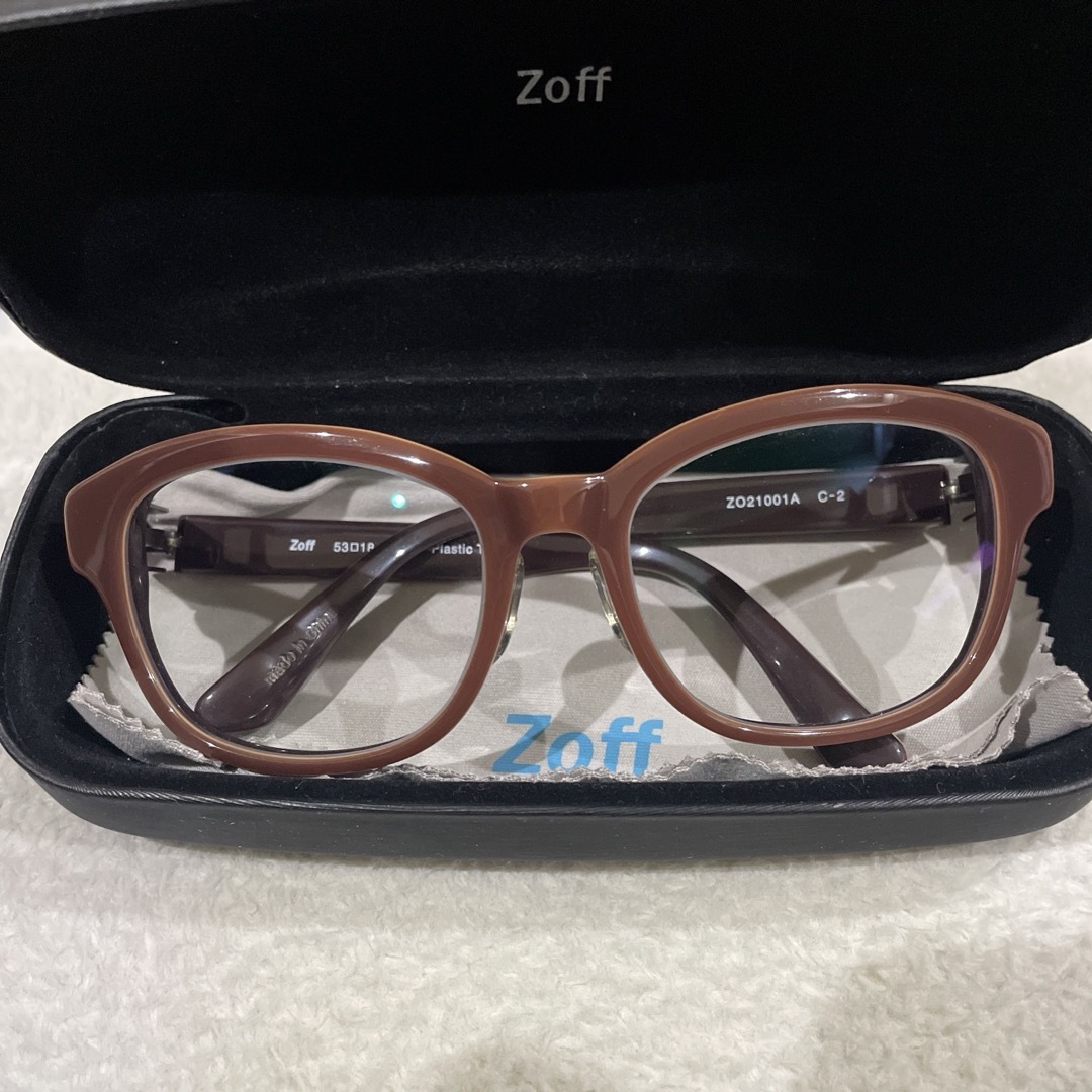 Zoff(ゾフ)の美品☆Zoff ZO21001A C-2★度なし　メガネ　眼鏡 レディースのファッション小物(サングラス/メガネ)の商品写真