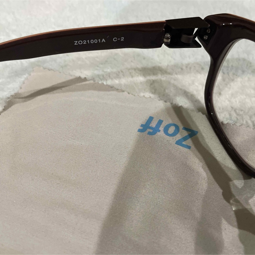 Zoff(ゾフ)の美品☆Zoff ZO21001A C-2★度なし　メガネ　眼鏡 レディースのファッション小物(サングラス/メガネ)の商品写真