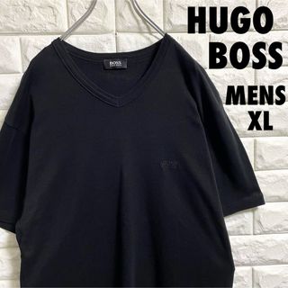 ヒューゴボス(HUGO BOSS)の美品　HUGO BOSS ヒューゴボス　半袖Tシャツ　刺繍ロゴ　メンズXLサイズ(Tシャツ/カットソー(半袖/袖なし))