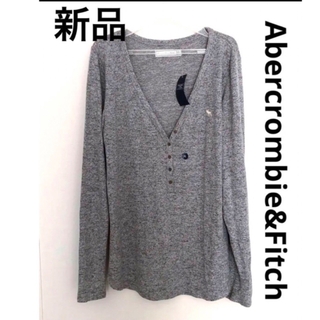 アバクロンビーアンドフィッチ(Abercrombie&Fitch)の新品　アバクロ　前ボタン  ロンT XL(Tシャツ/カットソー(七分/長袖))