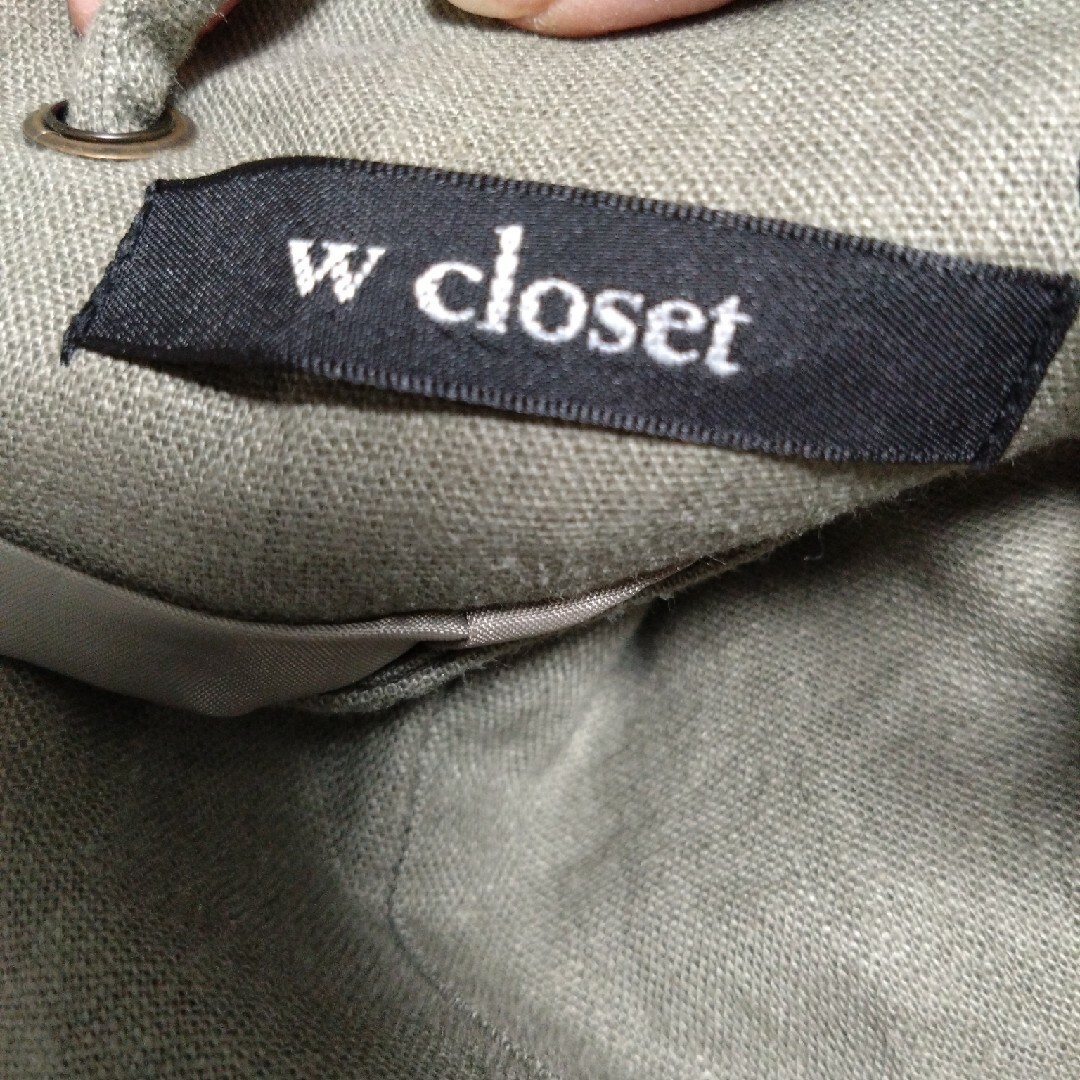 w closet(ダブルクローゼット)の春夏、ダブルクローゼット、麻混サロペットパンツ、F レディースのパンツ(サロペット/オーバーオール)の商品写真