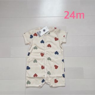 PETIT BATEAU - プチバトー 2022年購入 長袖ロゴロンパース 6m 67cm 美