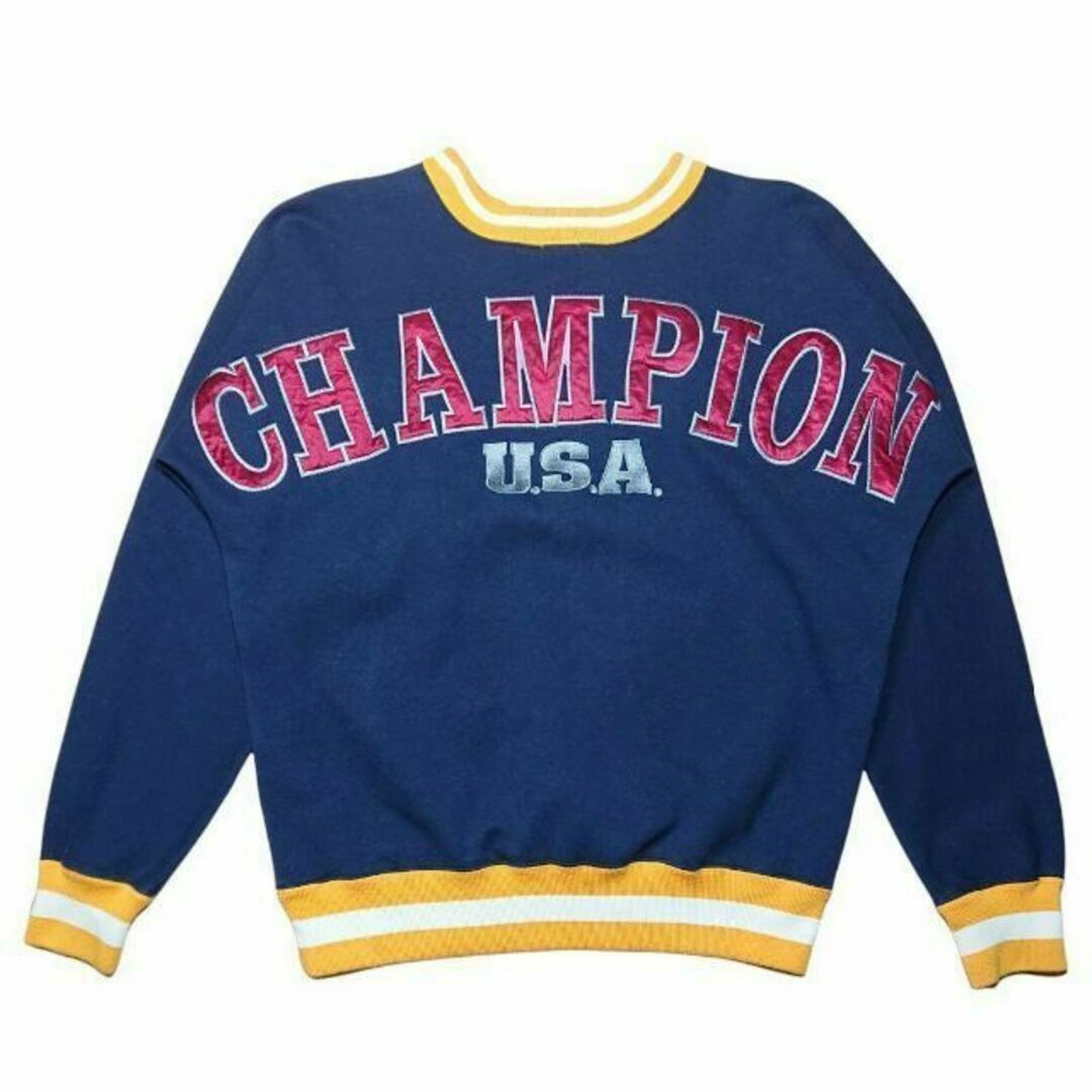 Champion(チャンピオン)の90s Champion ビッグロゴ刺繍 スウェットトレーナーチャンピオン 古着 メンズのトップス(スウェット)の商品写真