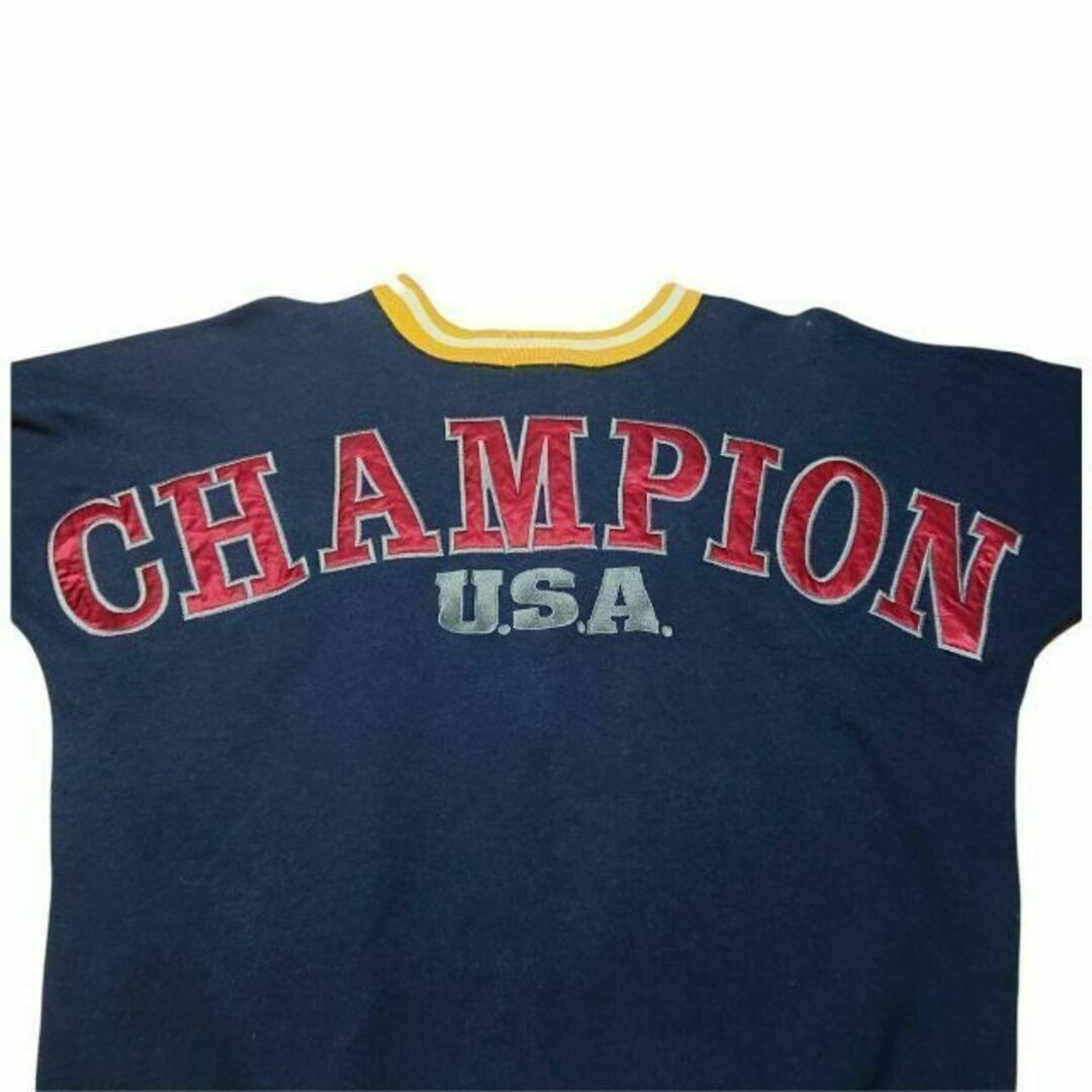 Champion(チャンピオン)の90s Champion ビッグロゴ刺繍 スウェットトレーナーチャンピオン 古着 メンズのトップス(スウェット)の商品写真