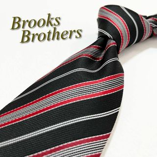 ブルックスブラザース(Brooks Brothers)の【極美品】ブルックスブラザーズ ネクタイ レジメンタルストライプ柄 シルク(ネクタイ)