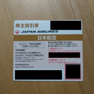 日本航空 JAL 株主優待券 1枚　期限2024年11月30日(航空券)