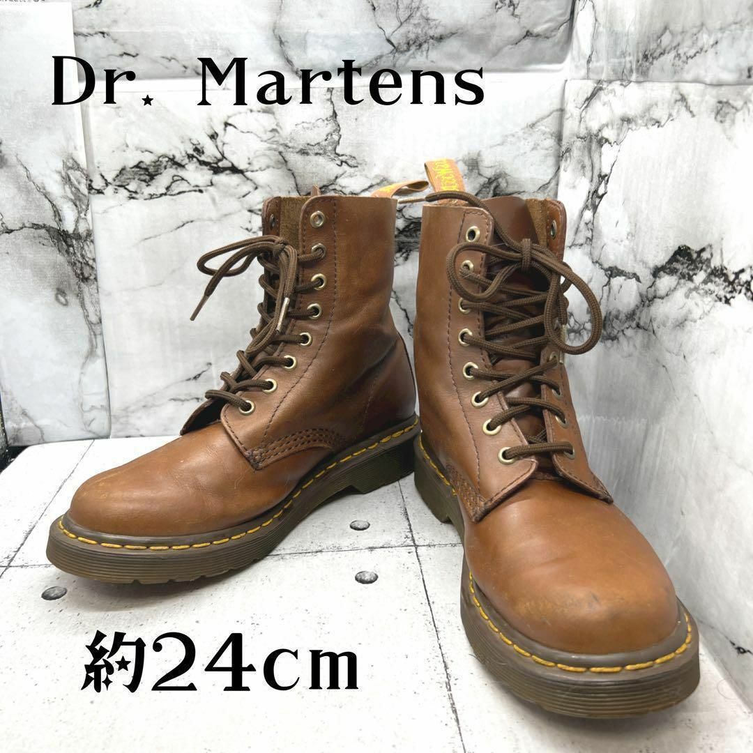 Dr.Martens(ドクターマーチン)の【シンプル⭐︎】　ドクターマーチン　パスカル8ホール　　ブラウン　約24cm レディースの靴/シューズ(ブーツ)の商品写真