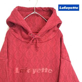 ラファイエット(Lafayette)の【美品】Lafayette LFYT イエローバックス着用 総柄 パーカー 赤M(パーカー)