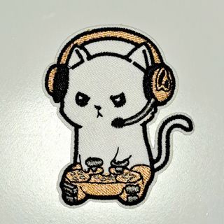 アイロンワッペン 猫 ゲーマー(各種パーツ)