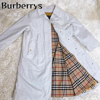 バーバリー(BURBERRY)の【希少⭐︎】バーバリーズ　ステンカラーコート　金ロゴ　ノバチェック(ステンカラーコート)