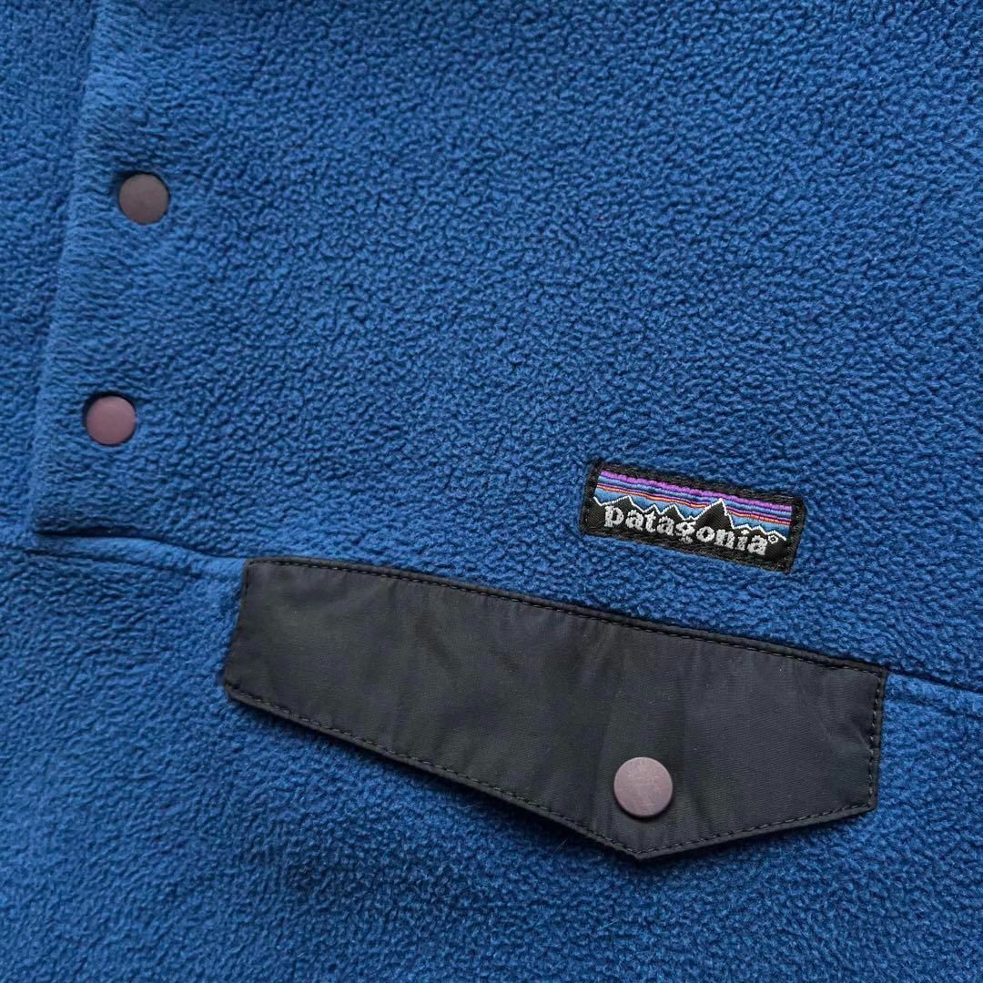 patagonia(パタゴニア)のパタゴニア　シンチラ　スナップTフリースジャケット　XS ブルー　古着 メンズのジャケット/アウター(ブルゾン)の商品写真