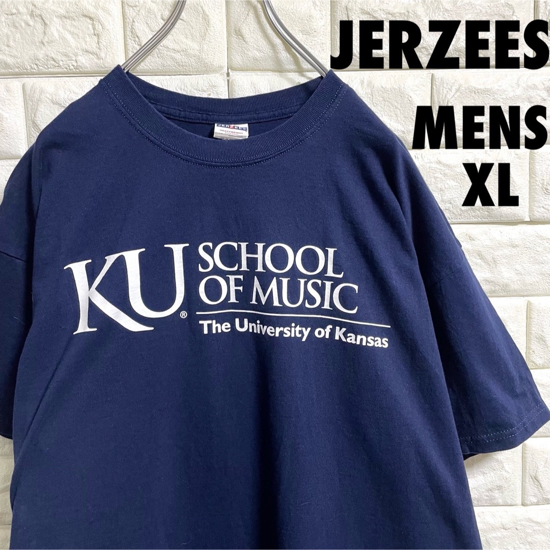 JERZEES(ジャージーズ)のジャージーズ　半袖Tシャツ　カンザス音楽大学　カレッジロゴ　メンズXLサイズ メンズのトップス(Tシャツ/カットソー(半袖/袖なし))の商品写真