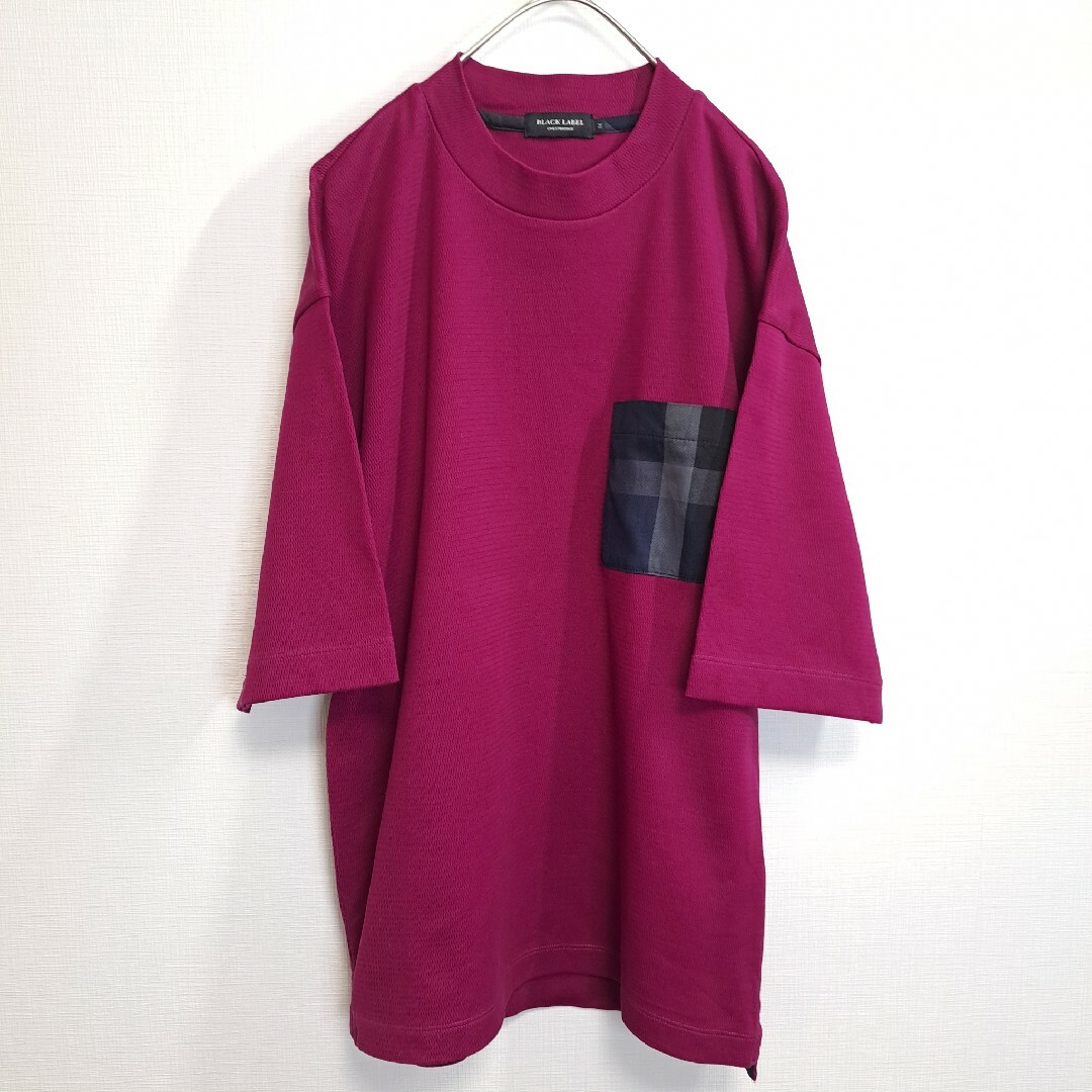 BLACK LABEL CRESTBRIDGE(ブラックレーベルクレストブリッジ)の【希少カラー】ブラックレーベル 半袖 Tシャツ チェック ポケット 紫 M メンズのトップス(Tシャツ/カットソー(半袖/袖なし))の商品写真