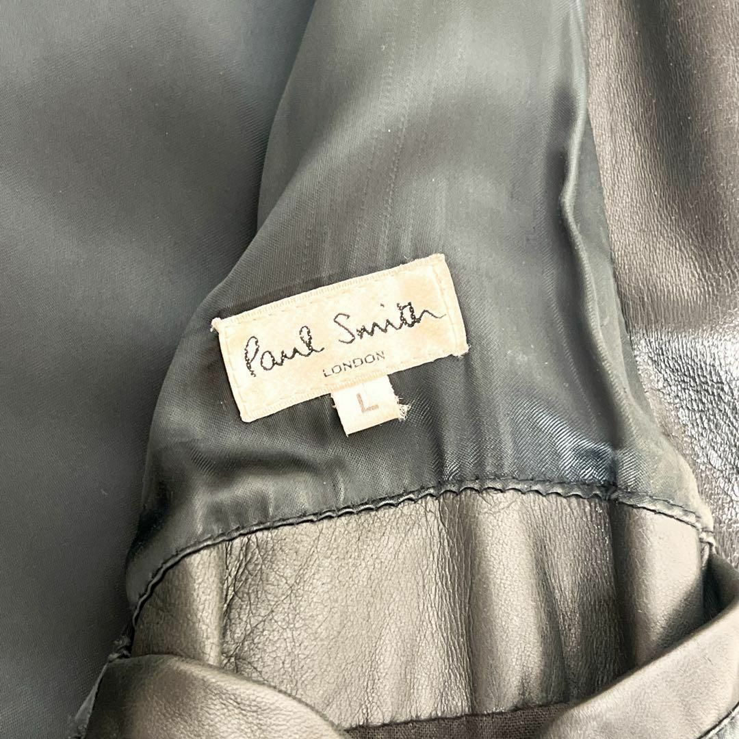 Paul Smith(ポールスミス)の【ヴィンテージ】ポールスミスロンドン　レザージャケット　シープレザー　L メンズのジャケット/アウター(レザージャケット)の商品写真