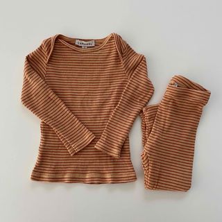 キャラメルベビー&チャイルド(Caramel baby&child )のキャラメル　定番　ボーダー　トップス　Tシャツ　レギンス　セット　セットアップ(Ｔシャツ)